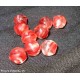 Perla semisfaccettata rosso melang 8mm