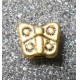 Componenti per bigiott. farfalla dorata in argento tibetano