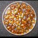 30pz perline in vetro color ambra 6mm circa 10g