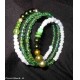 Bracciale 3 fili memory tono verde.