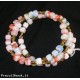 Bracciale 3 fili memory cubi e rose oro