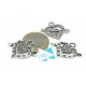 Charm cuore trafitto, argento tibetano