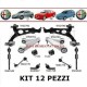 KIT BRACCI SOSPENSIONE OSCILLANTI ANTERIORE 12 PEZZI ALFA RO