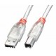 Cavo USB 2.0 Tipo A/B M/M 1m - Trasparente 31694