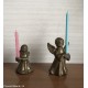 COPPIA ANGIOLETTI PORTA CANDELA OTTONE VINTAGE