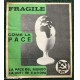 Adesivo PCI Partito Comunista Italiano Fragile come la Pace