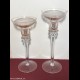 COPPIA CANDELIERI CANDELABRI VETRO VINTAGE