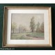 Quadro con cornice - Acquerello legno pressato - Paesaggio