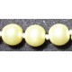 10pz PERLE IN VETRO SMALTATO 8MM GIALLO! bellissime