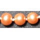 10pz PERLE IN VETRO SMALTATO 8MM ARANCIO! bellissime