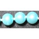 10pz PERLE IN VETRO SMALTATO 8MM AZZURRO! bellissime