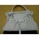 BORSA IN PELLE SCAMOSCIATA BIANCO PANNA