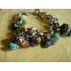 BRACCIALE ARGENTATO CON CHARMS IN PIETRE DURE