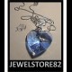 CUORE SWAROVSKI 2,8 cm MARCATO con catena argento 925