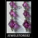 ORECCHINI CON CRISTALLI SWAROVSKI FUCSIA ARGENTO 925