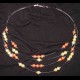 Collana 4 fili giallo/arancio.