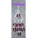 Orecchini triangolo e perle viola scuro