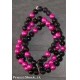 Bracciale elastico 3 fili fuxia e nero