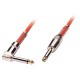 Cavo AUDIO mono 2 x 6,3mm rosso,0,5m A 90 JACK CABLE6000