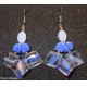 ORECCHINI mod. GoCcIaEcCeNtRiCa BLU MELANGE - BIANCO