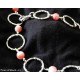 Bracciale catena tonda e rosso melang